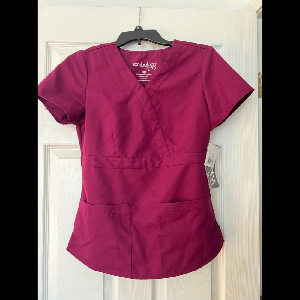 Scrubology Burgundy Scrub Top
